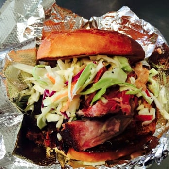 Bear Naked BBQ - a meat and coleslaw sandwich - Food Trucks Near Me