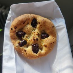 Olive and Feta small focaccia Olive and Feta small focaccia