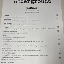 Pizza Underground