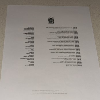 Downtown México - Drink menu! - Hotels Near Me - México, D.F., DIF