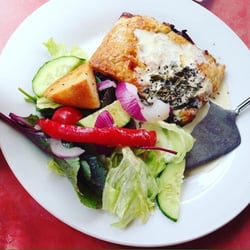 Sarah's Sister's Sustainable Cafe - Chicken spinach fetta pastry