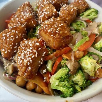 Vegan Avenue - Orange Chickn Bowl - Vegan Near Me - San Antonio, Texas