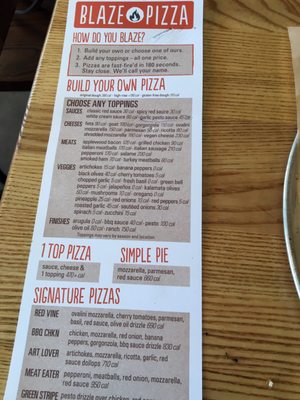 Menu photo 6 Blaze Pizza Hicksville, NY