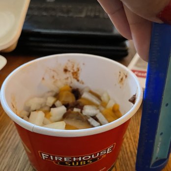 Firehouse Subs - 2 1/2 inch cup & it isn't even full. Theres like maybe three bites. - Sandwiches Near Me - Mt Pleasant, Michigan