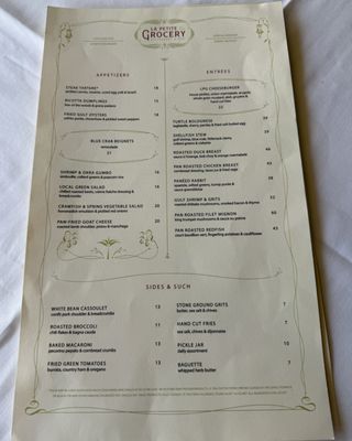 Menu photo 1 La Petite Grocery New Orleans, LA