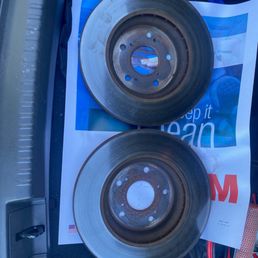 Warped rotors from the Honda CR-V Warped rotors from the Honda CR-V