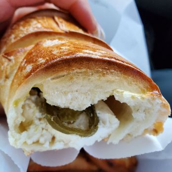 El Padrino Panadería - Inside of the cheese and Jalapeño bolillo - Bakeries Near Me - East Wenatchee, Washington El Padrino Panadería - Inside of the cheese and Jalapeño bolillo - Bakeries Near Me - East Wenatchee, Washington