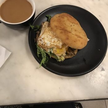 Slate Cafe - Nomad - Truffled Goat Cheese Egg Sandwich - Coffee & Tea Near Me - New York, New York Slate Cafe - Nomad - Truffled Goat Cheese Egg Sandwich - Coffee & Tea Near Me - New York, New York