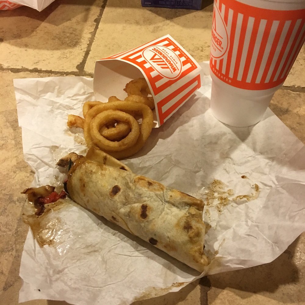 Whataburger - Chicken fajita taco with onion rings - Fast Food Near Me - Gonzales, Louisiana Whataburger - Chicken fajita taco with onion rings - Fast Food Near Me - Gonzales, Louisiana