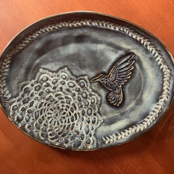 The Studio Fairfield - Hummingbird serving platter - Art Classes Near Me - Fairfield, Connecticut