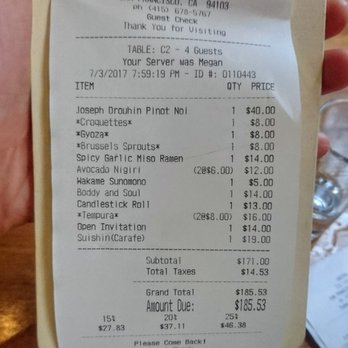 Shizen - Dinner for four. Mon 2017-07-03 - Sushi Bars Near Me - San Francisco, California Shizen - Dinner for four. Mon 2017-07-03 - Sushi Bars Near Me - San Francisco, California