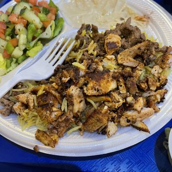 Aladdin Halal Grill - Combo Chicken Shawarma Over Rice with Beef Shawarma - Halal Near Me - Round Rock, Texas Aladdin Halal Grill - Combo Chicken Shawarma Over Rice with Beef Shawarma - Halal Near Me - Round Rock, Texas