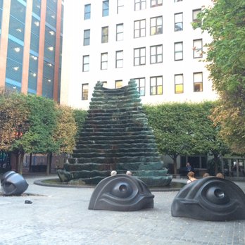 Agnes R  Katz Plaza - Eye seats in front of the water fountain - Cultural Center Near Me - Pittsburgh, Pennsylvania