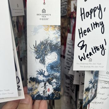 BenGong's Tea - Dragon bookmark message - Bubble Tea Near Me - San Diego, California