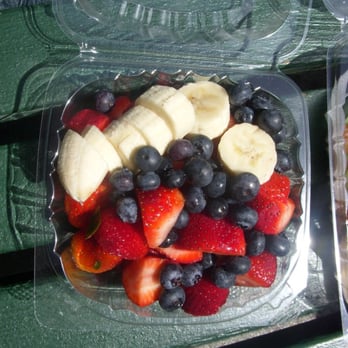 The Paramount - small fruit salad plate of strawberries, blueberries, & bananas - Breakfast & Brunch Near Me - Boston, Massachusetts