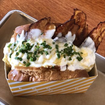 Egg Tuck - Bacon and Cheese Sandwich - Breakfast & Brunch Near Me - West Hollywood, California Egg Tuck - Bacon and Cheese Sandwich - Breakfast & Brunch Near Me - West Hollywood, California