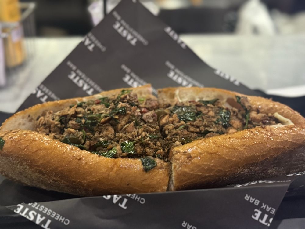 Food from Taste Cheesesteak Bar