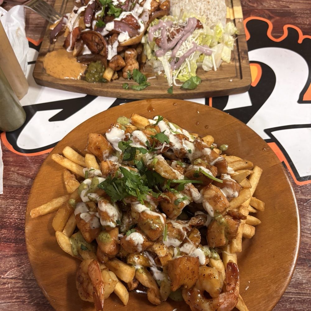 Fuego Restaurant - Saltado Plate and Honey Chicken & Shrimps Fries - Peruvian Near Me - South El Monte, California Fuego Restaurant - Saltado Plate and Honey Chicken & Shrimps Fries - Peruvian Near Me - South El Monte, California