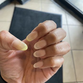 Olive Nail Salon - They stained so badly I don't even know what or why  and how but I asked for getting them redone and they declined - Nail Salons Near Me - Ardmore, Pennsylvania