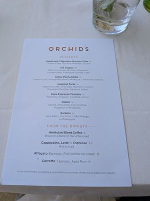 Menu photo 3 Orchids Honolulu, HI