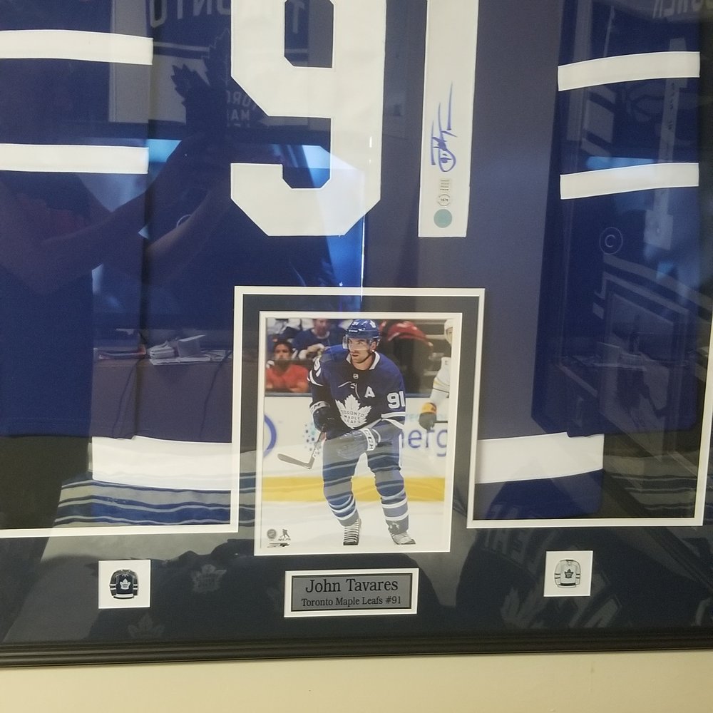Framing Edge - My Tavares Jersey framed - Hobby Shops Near Me - Mississauga, Ontario