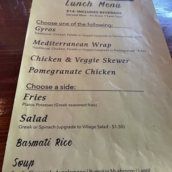 Market Grille Cafe - Lunch menu - Greek Near Me - Las Vegas, Nevada