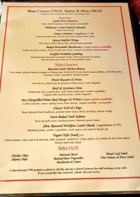 Menu photo 4 Millstone Restaurant Dublin, D