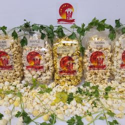 Yum Yum's Gourmet Popcorn - Five (5) cup sizes in clear bags of healthy gourmet goodness. Air-popped, all-natural, non-processed, gluten-free, and vegan popcorn with no