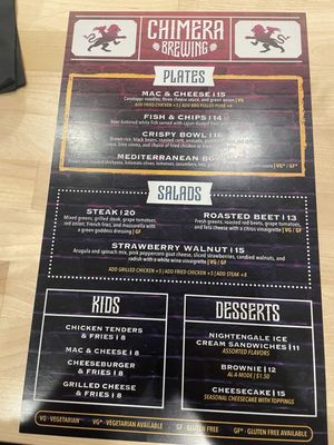 Menu photo 5 Chimera Brewery Pittsburgh, PA Menu photo 5 Chimera Brewery Pittsburgh, PA