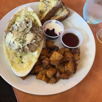 Alina’s Cafe - Peso cheese, sausage, potatoes, and French toast - Cafes Near Me - Des Moines, Washington