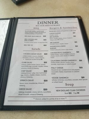 Menu photo 3 Big Sur Restaurant San Simeon, CA Menu photo 3 Big Sur Restaurant San Simeon, CA