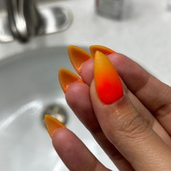 Greenfield Nails and Spa - Chandler - Nail product stuck around cuticles and underneath