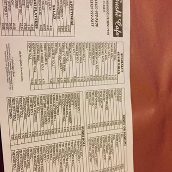 Sushi Cafe - Menu for sushi - Sushi Bars Near Me - Tampa, Florida