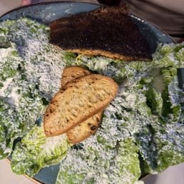 Caesar salad with blackened salmon Caesar salad with blackened salmon