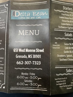 Menu photo 4 Delta Bean Coffee Bar and Cafe Grenada, MS Menu photo 4 Delta Bean Coffee Bar and Cafe Grenada, MS