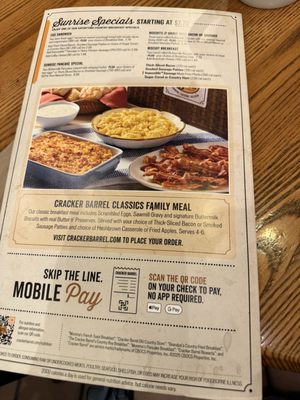 Menu photo 6 Cracker Barrel Old Country Store Mount Holly, NJ