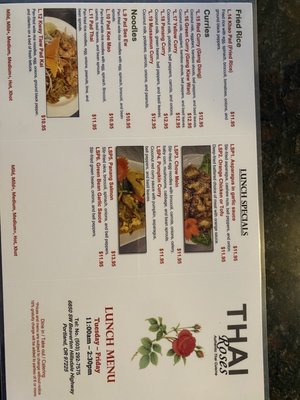 Menu photo 3 Thai Roses Portland, OR