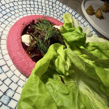 Laya Restaurant - Beetroot hummus - Mediterranean Near Me - Los Angeles, California