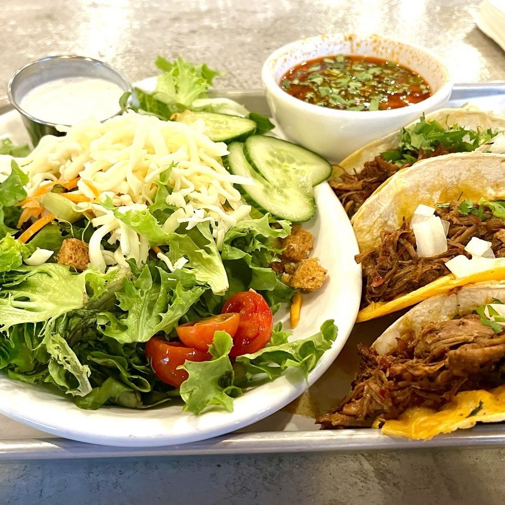 Twisted Pine - Birrira tacos, side salad - Bars Near Me - Winston-Salem, North Carolina Twisted Pine - Birrira tacos, side salad - Bars Near Me - Winston-Salem, North Carolina