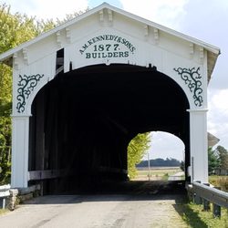 Smith Covered Bridge - 2018 showing some wear on the west side