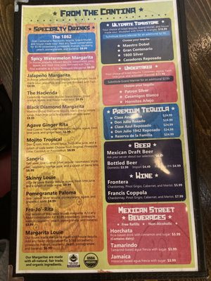 Menu photo 2 Cantina Louie Daytona Beach, FL