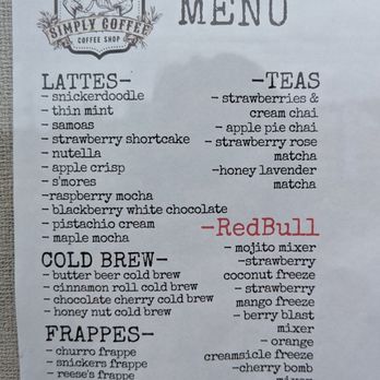 Simply Coffee - Secret menu! - Coffee & Tea Near Me - Manton, Michigan