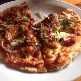 Rocky Mountain Flatbread Co - The Yukon with a gluten free crust... "Best gluten free crust ever!" - Pizza Near Me - Canmore, Alberta Rocky Mountain Flatbread Co - The Yukon with a gluten free crust... "Best gluten free crust ever!" - Pizza Near Me - Canmore, Alberta