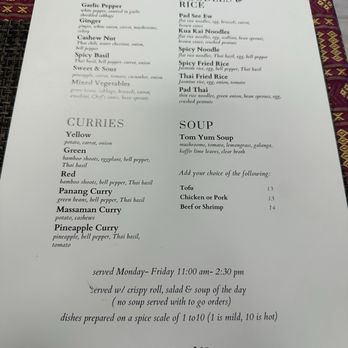Thai One On - Menu - Thai Near Me - Vista, California