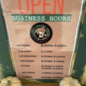 Taco'n Madre Primo - Hour's - Mexican Near Me - Greenville, Texas