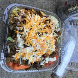 Smile Grill - Beef schwarma salad. Costs about $9