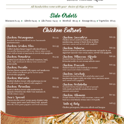 Napoli's Italian Restaurant - Menu
