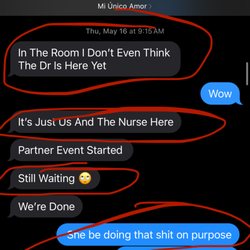 Safari Pediatrics - This picture shows the conversation between my fiancé and I the day of the appointment