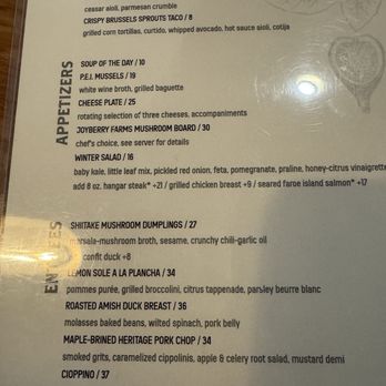 Farmstead Table - Menu - New American Near Me - Newton, Massachusetts