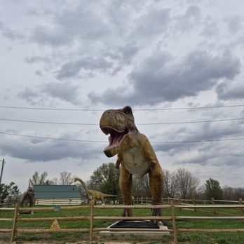 Uranus Fudge Factory - Dino park moves and makes noise - Candy Stores Near Me - Richmond, Indiana